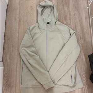 Lululemon Light Gray/green ish Hooded Zip-Up Jacket
